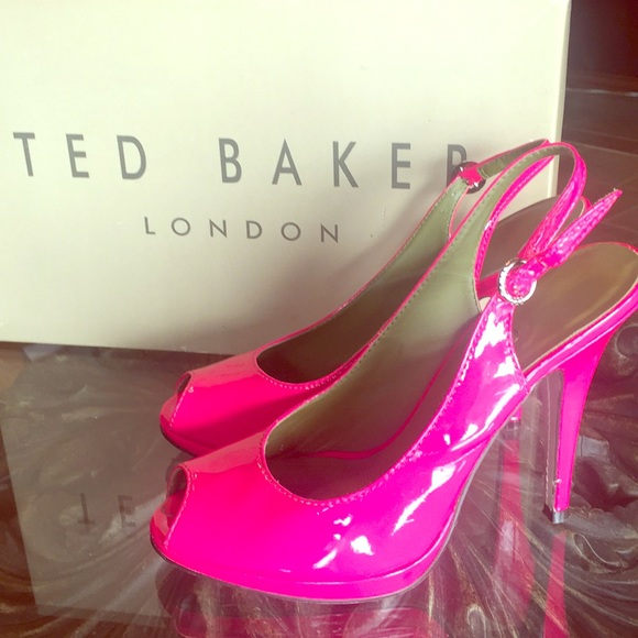 Ted Baker Pink Patent Leather Heels 
